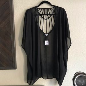 Charlotte Russe Swim - Charlotte Russe / Black Coverup Kimono Charlotte Russe Swim - Charlotte Russe / Black Coverup Kimono